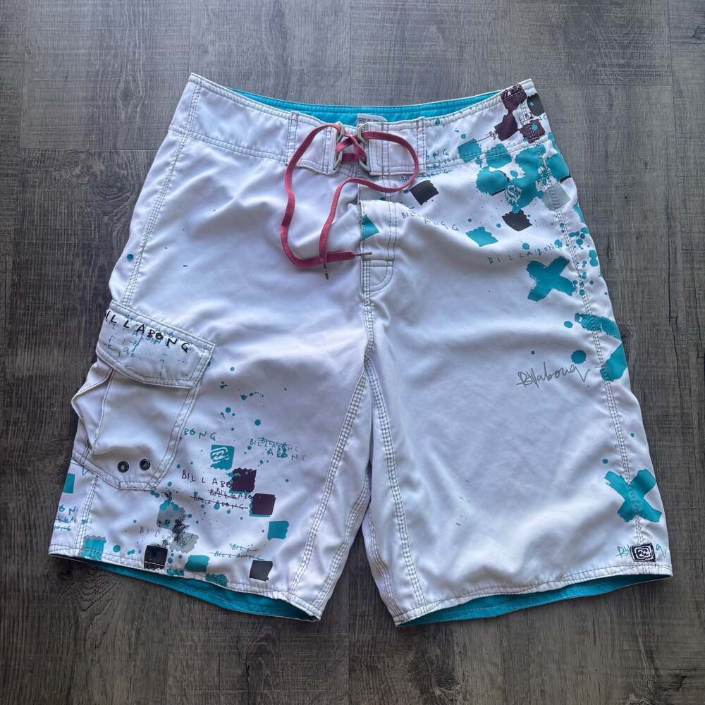 Billabong Graffiti Paint Splatter Board Shorts Size 32